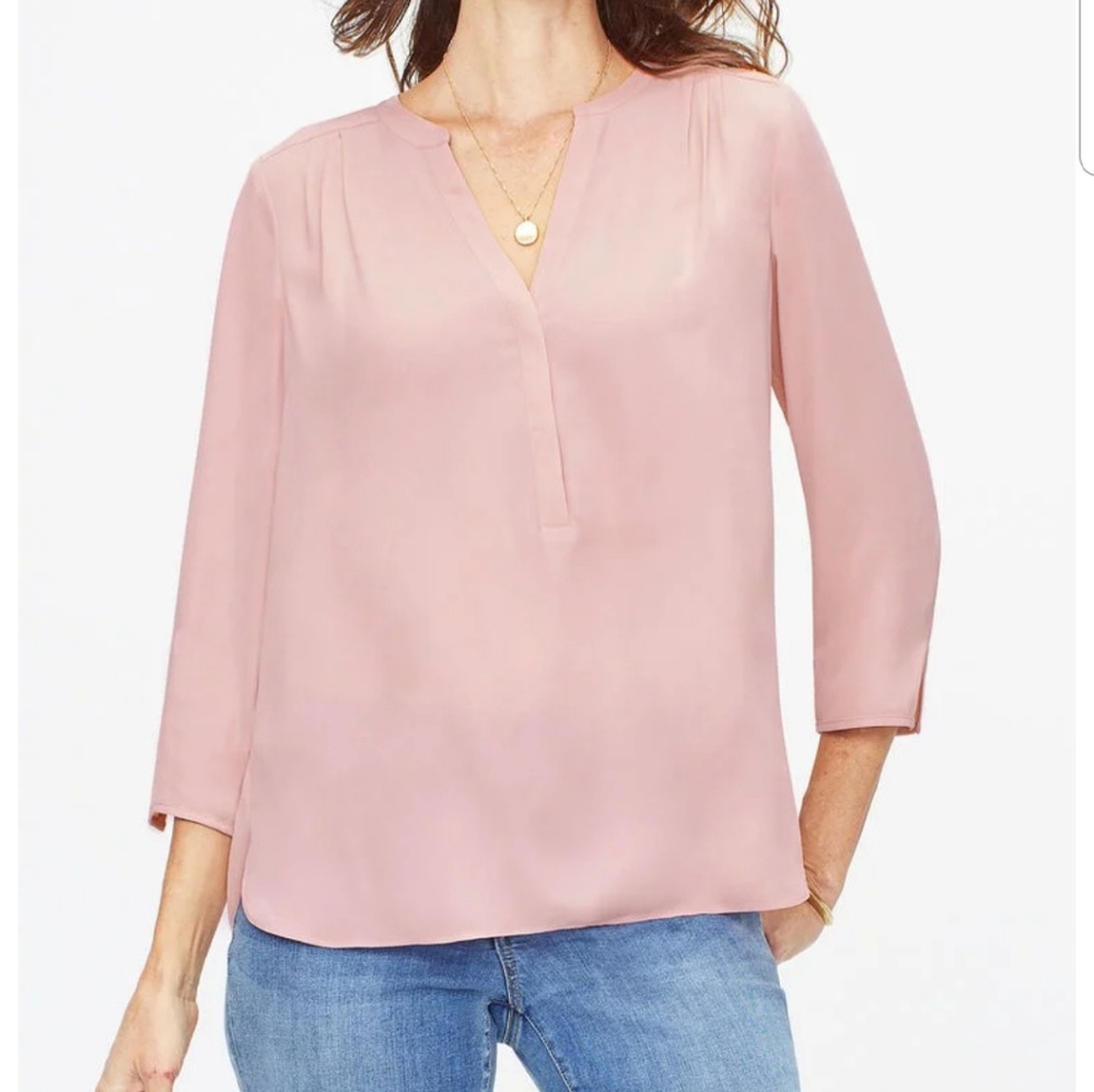 NYDJ 3/4 Perfect Blouse Pueblo Rose